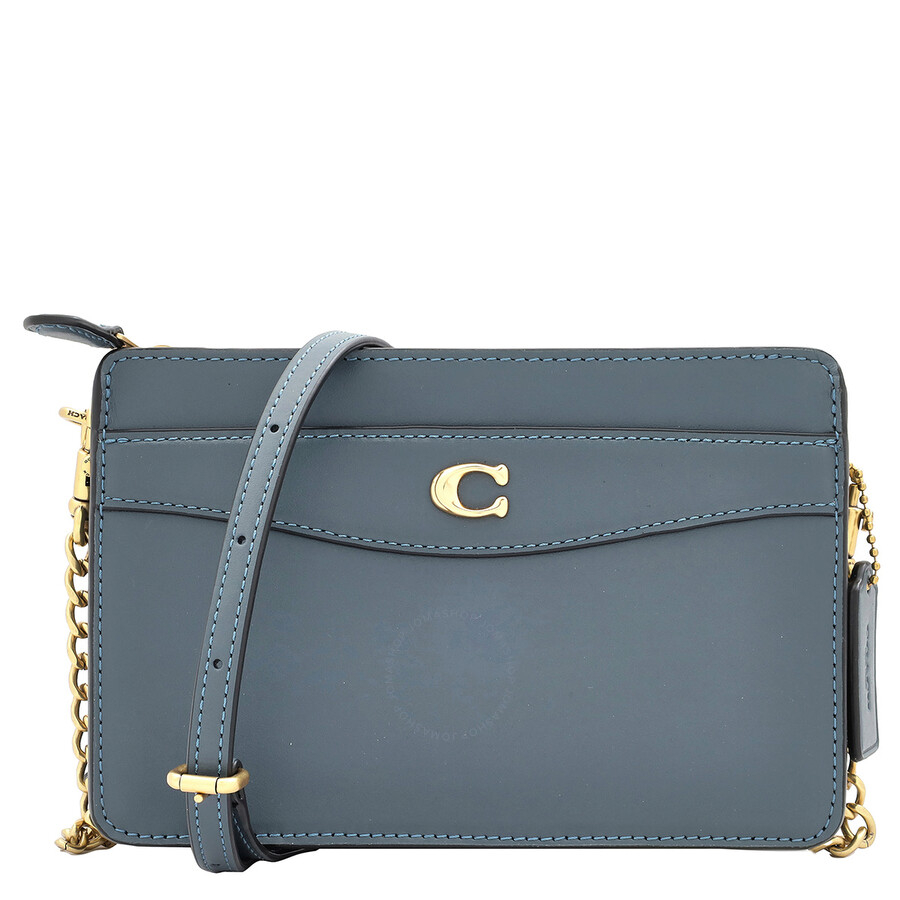 Coach F18862 Red Signature Sateen Belted Chain Hobo