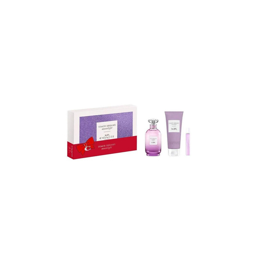 Coach Dreams Moonlight 3 Pcs Set For Women:  3 oz Eau De Parfum Spray + 0.25 Eau De Parfum Spray + 3