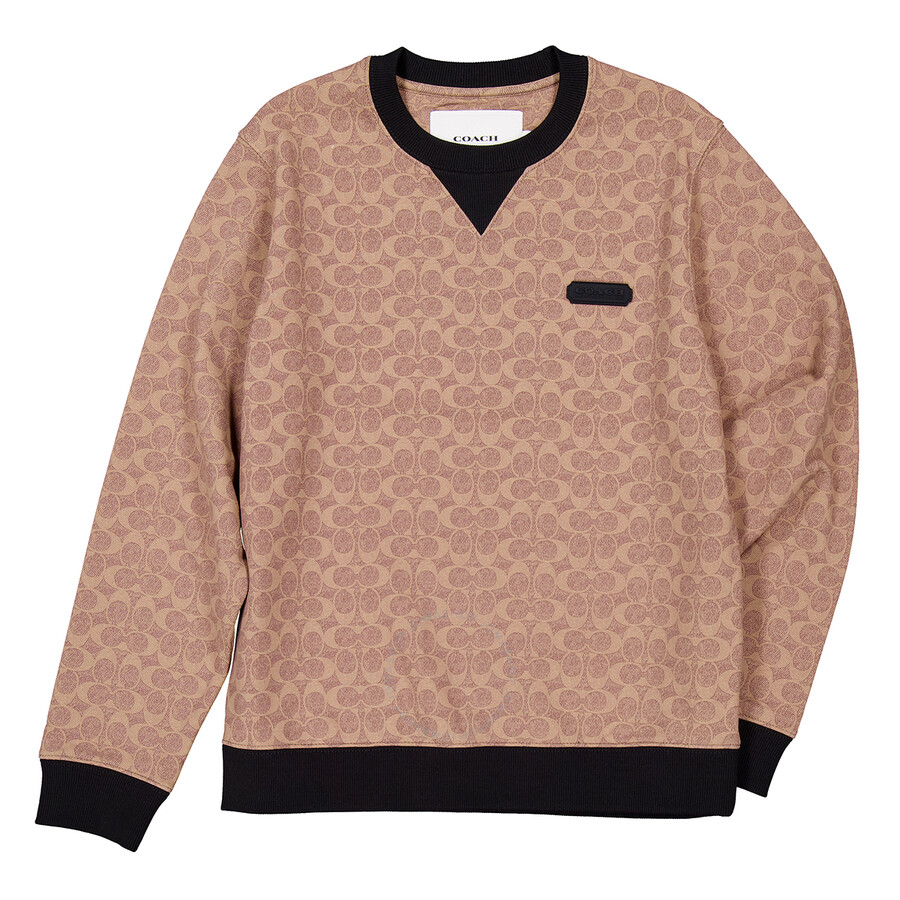 Coach Essential Crewneck Sweatshirt In Signature In Brown