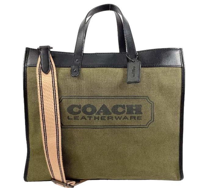 Coach Field Tote Bag 40 In Organic Cotton Canvas C8457 JIARY