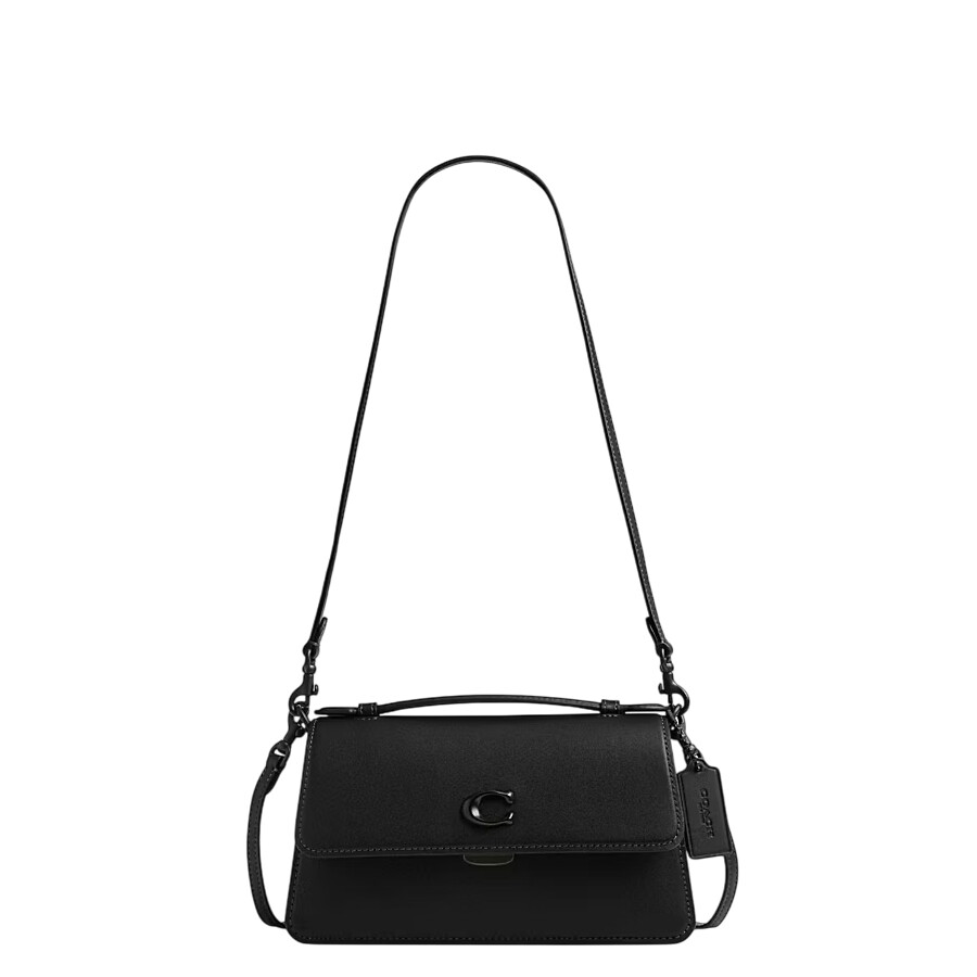 Coach Fold-over Top Shoulder Bag In Black