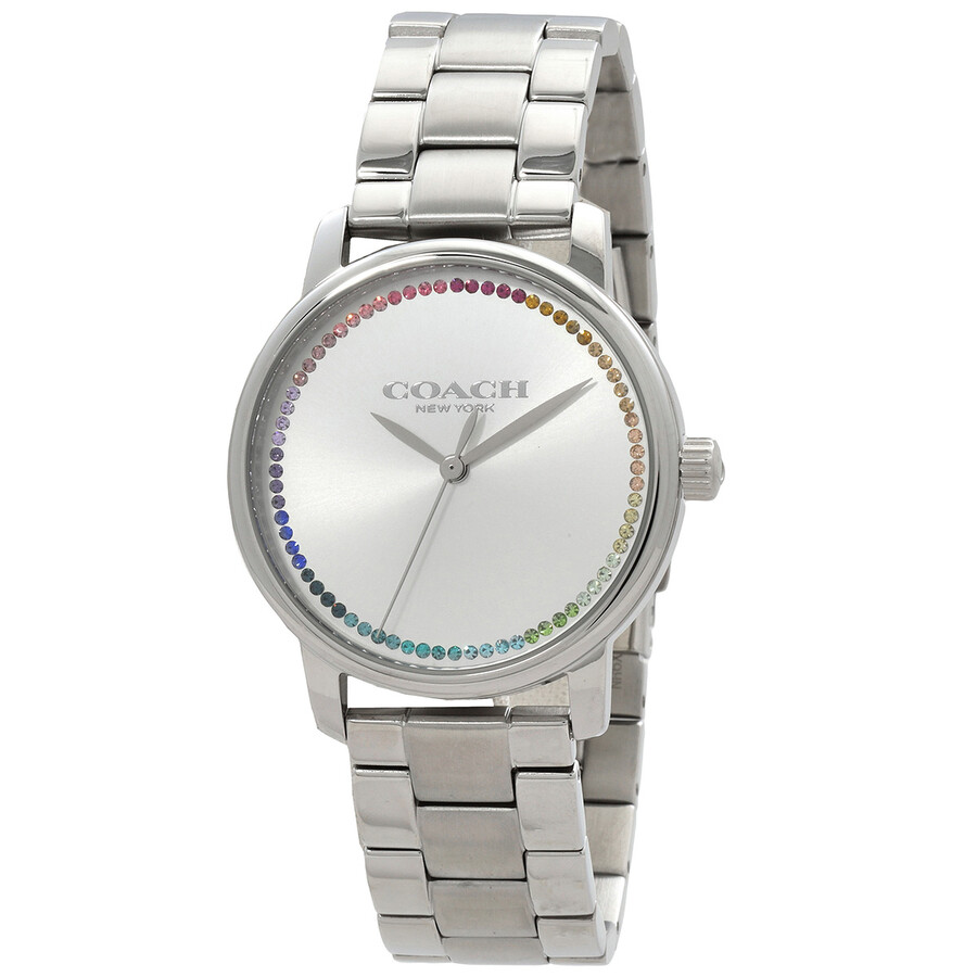 Coach Grand Quartz Silver Dial Ladies Watch 14503968