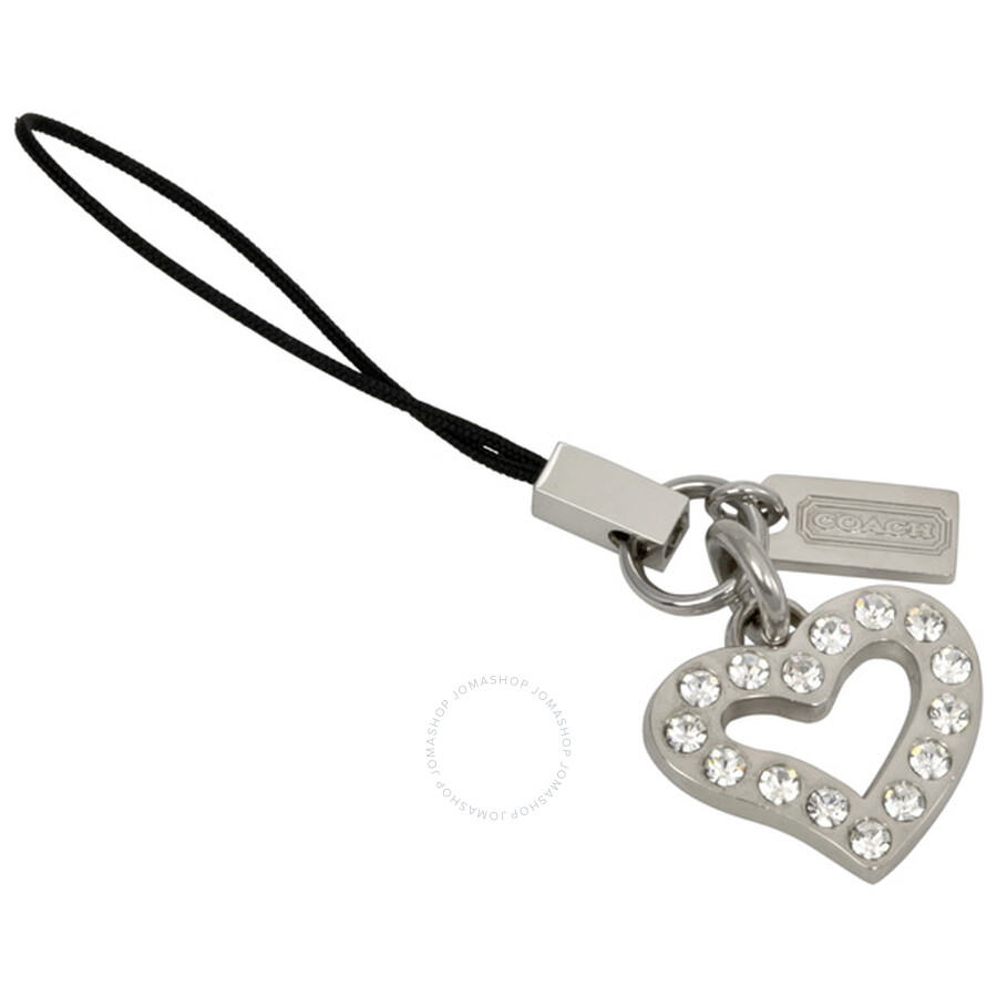 Coach Heart Phone Strap 92455SVSV Handbags