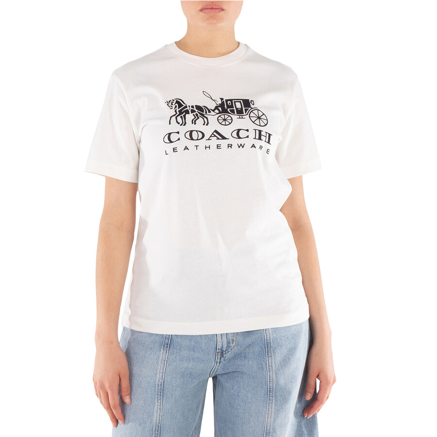 Coach Horse And Carriage Print Cotton T-Shirt, Size X-Small