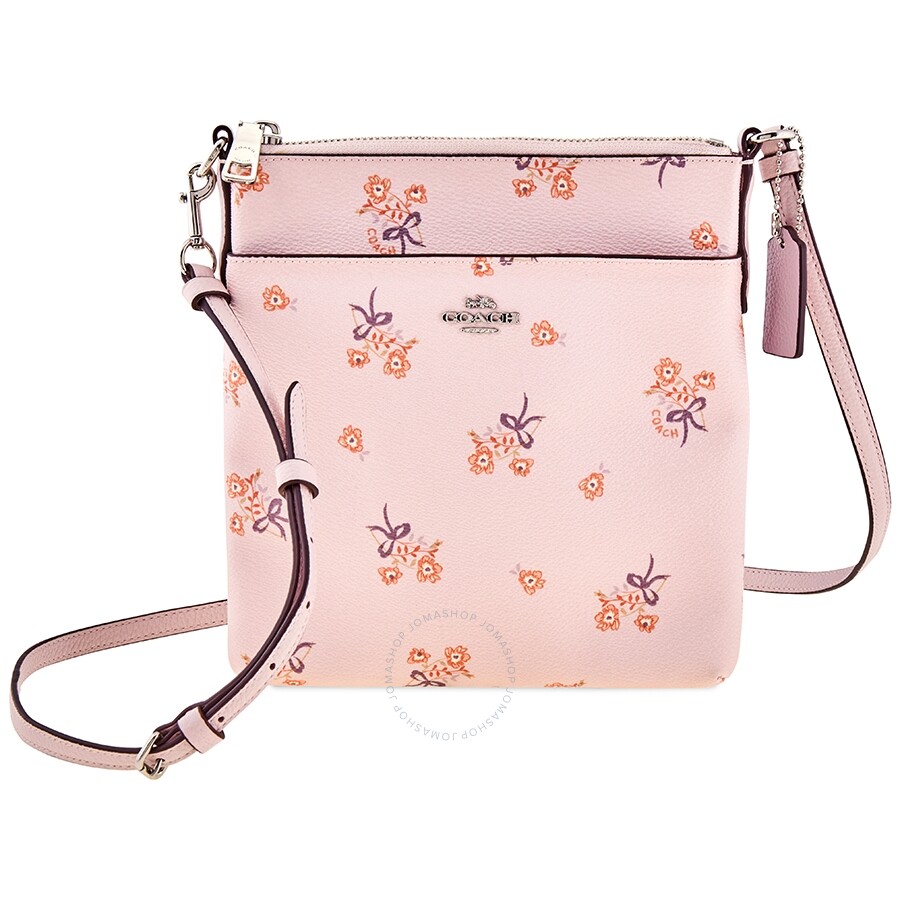 Coach Ladies Ice Pink Floral Bow Crossbody Messenger Bag Coach