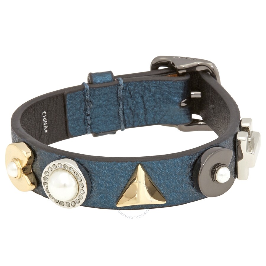 Coach Las Jewelry Bracelets Bangles Blu Mineral Co Deco Leather Br Coach Las Jewelry Bracelets Bangles Blu Mineral Co Deco Leather Br