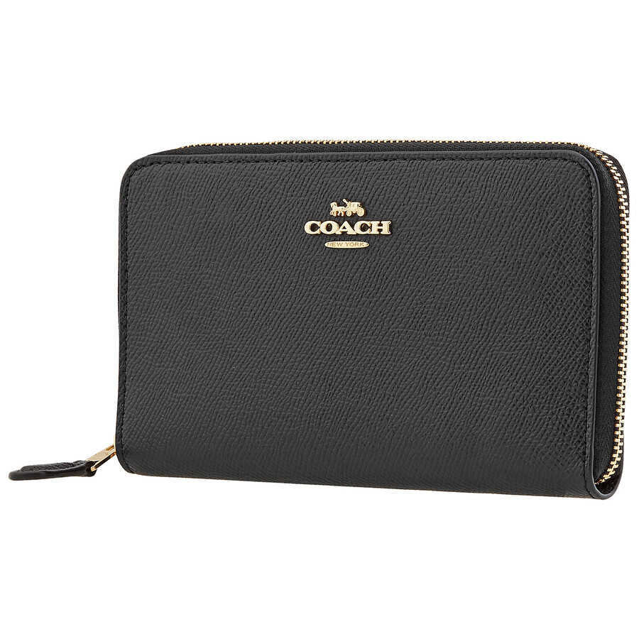 Coach Ladies Medium Zip Around Wallet Black 58584 LIBLK 889532882779