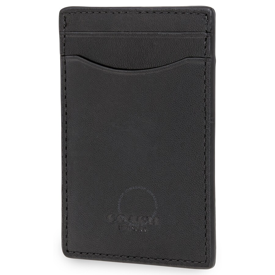 Coach Men's Card Case Leather Black Co Scf 3In1 Crd Cse Coach