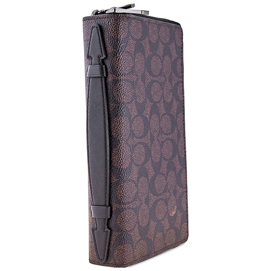 Coach Men's Double Zip Travel Organizer In Signature Canvas Coach
