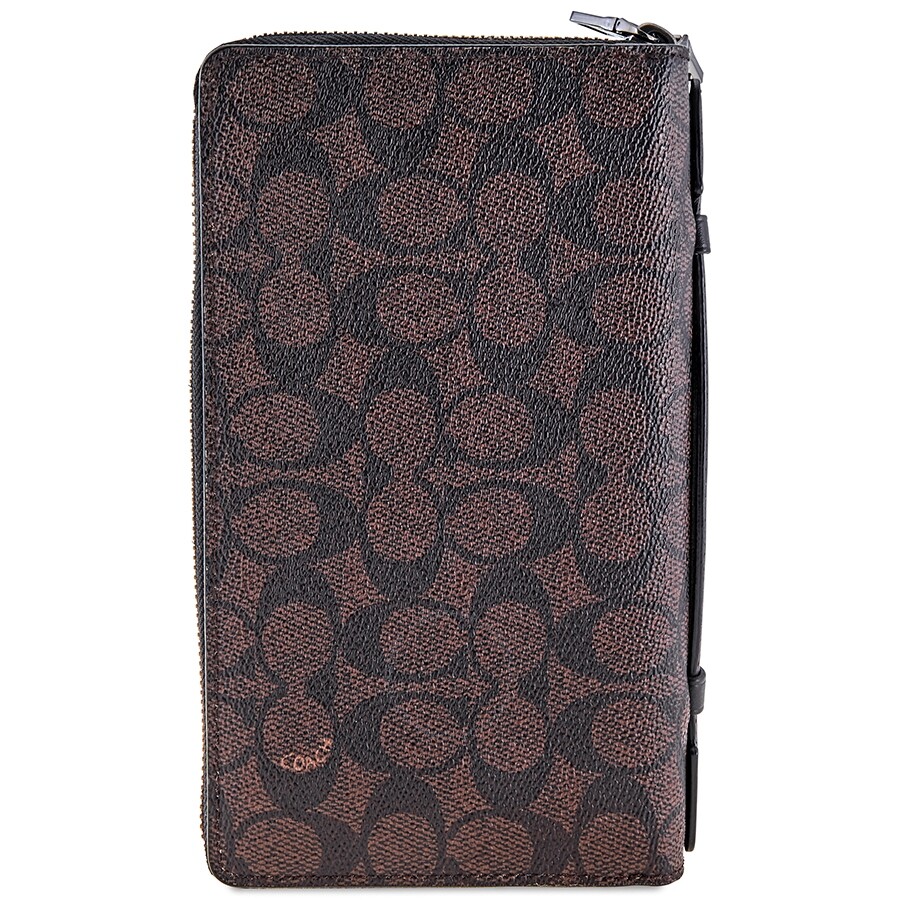 Coach Men's Double Zip Travel Organizer In Signature Canvas Coach