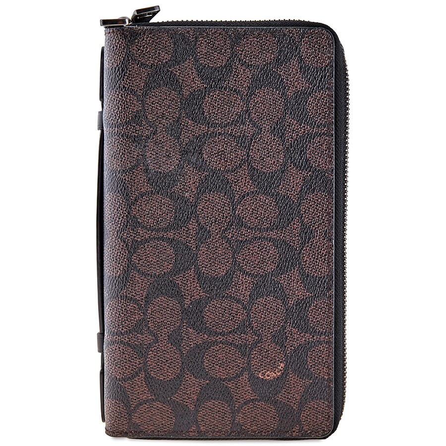 Coach Men's Double Zip Travel Organizer In Signature Canvas Coach Handbags