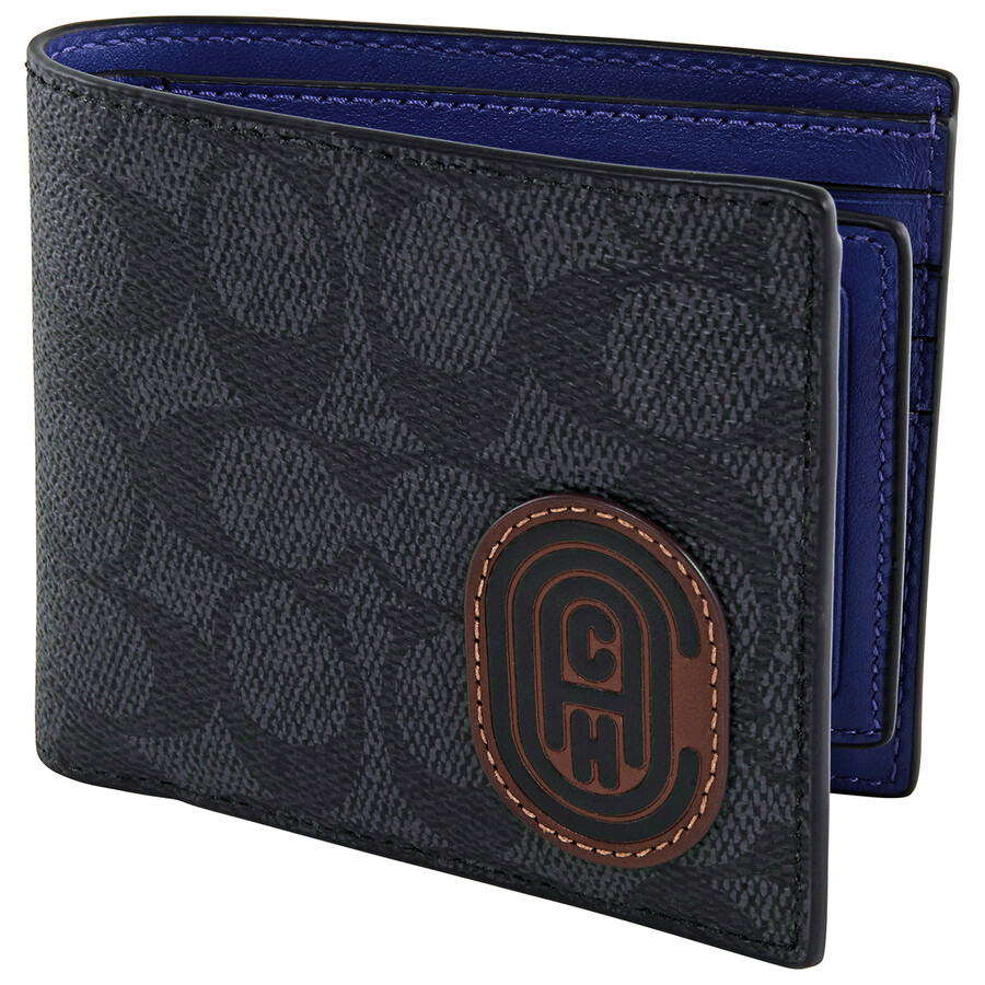 Coach Men's Signature Canvas With Coach Patch 3In1 Wallet 88410 PEM