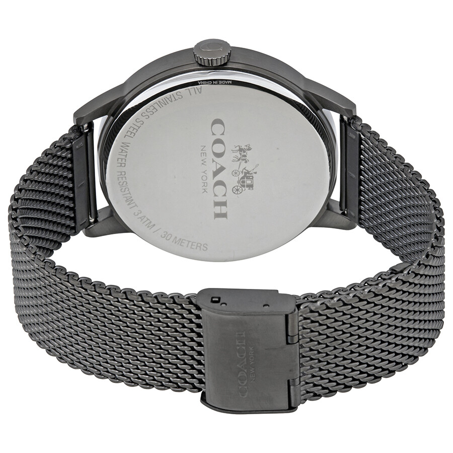 Coach Metropolitan Black Dial Men's Stainless Steel Mesh Watch 14602122 Coach Watches
