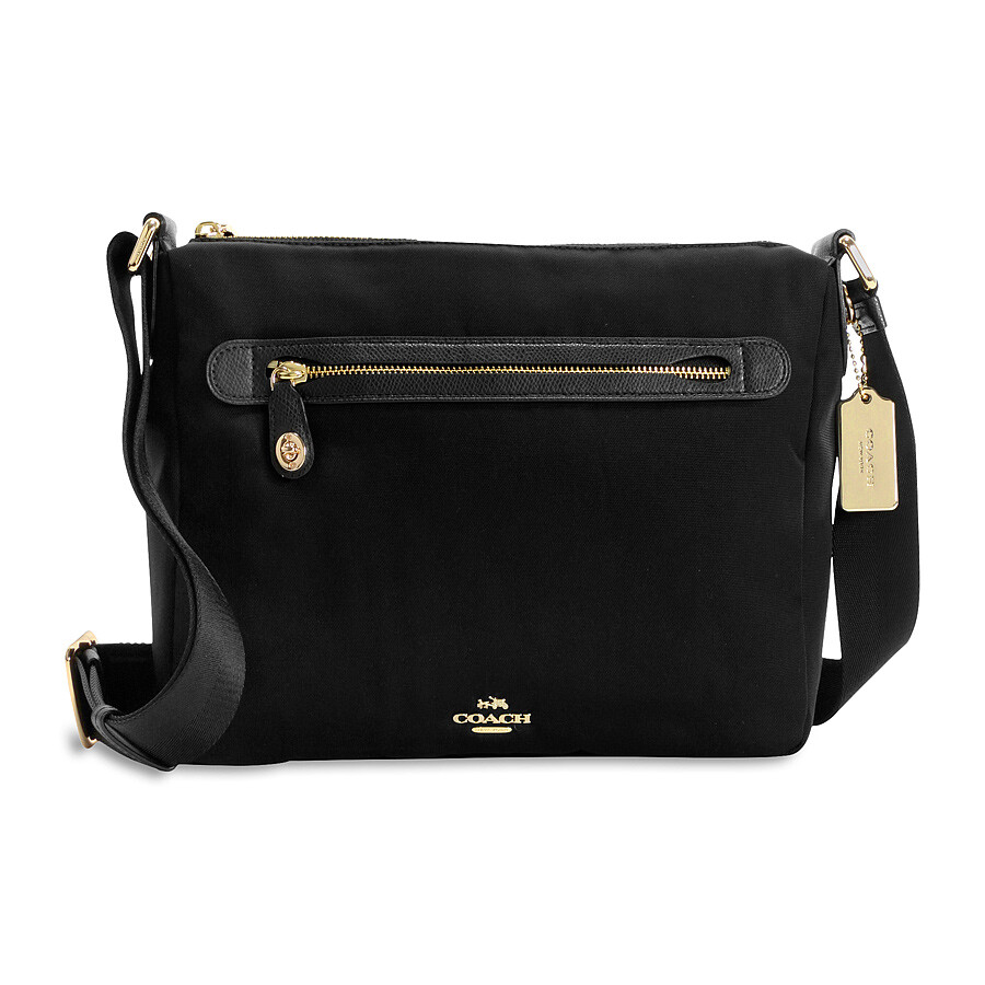 Coach Nylon Crossbody - Light Gold/Black 35502-LIBLK 888067856323 ...