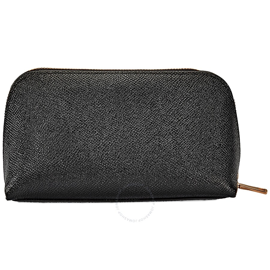Coach Pebbled Leather Cosmetic Bag Black Coach Handbags