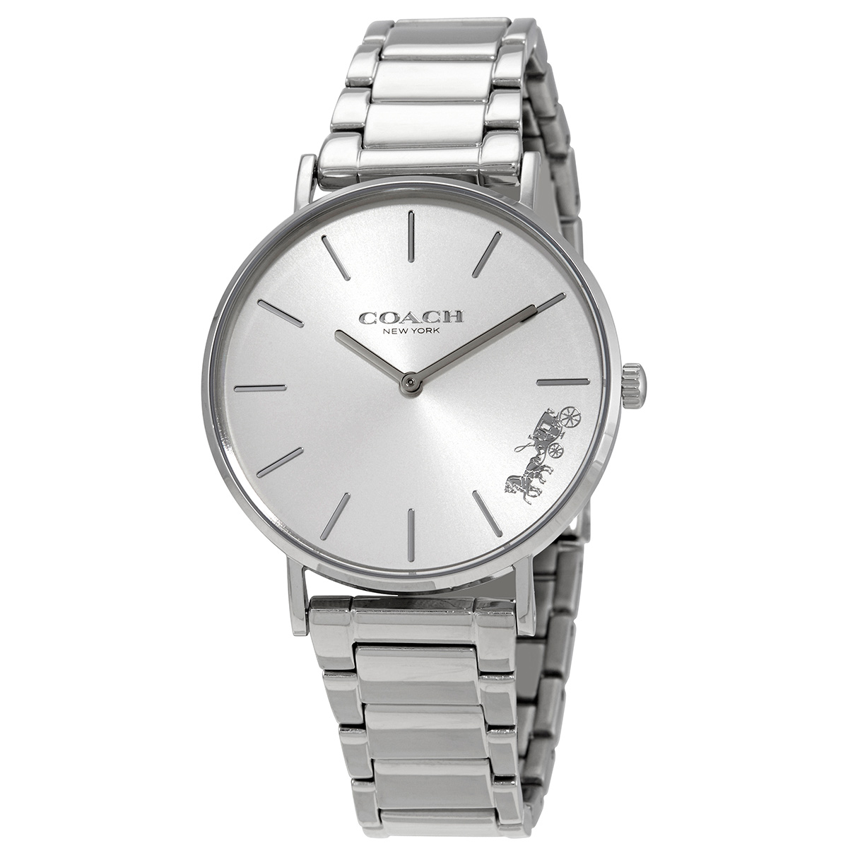 COPY - Coach Perry White Dial Two Tone Steel Strap Watch For Women - 14503347 Coach Perry Silver Dial Two Tone Steel Strap Watch for Women main image 4