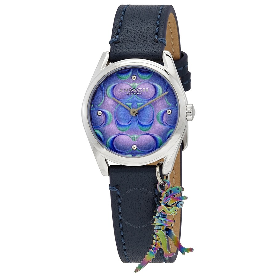 Coach Preston Quartz Signature Logo Pink And Blue Dial Ladies Watch Watches Coach Jomashop