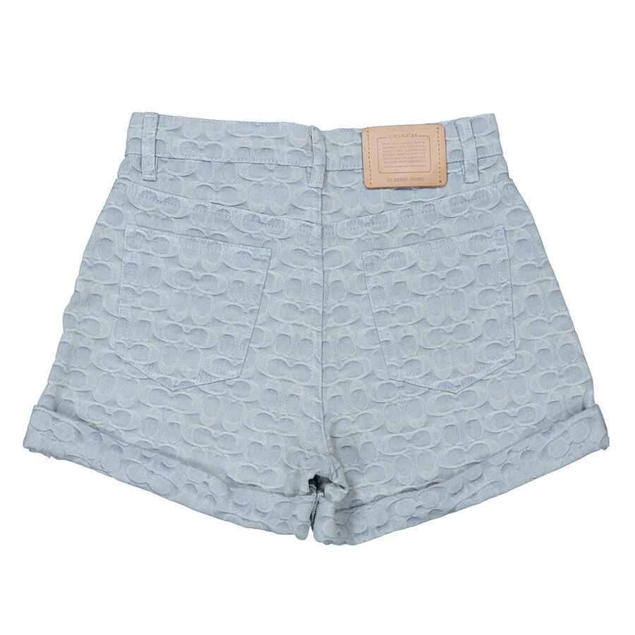 Signature Cotton Denim Shorts, Brand Size 0 (X-Small)