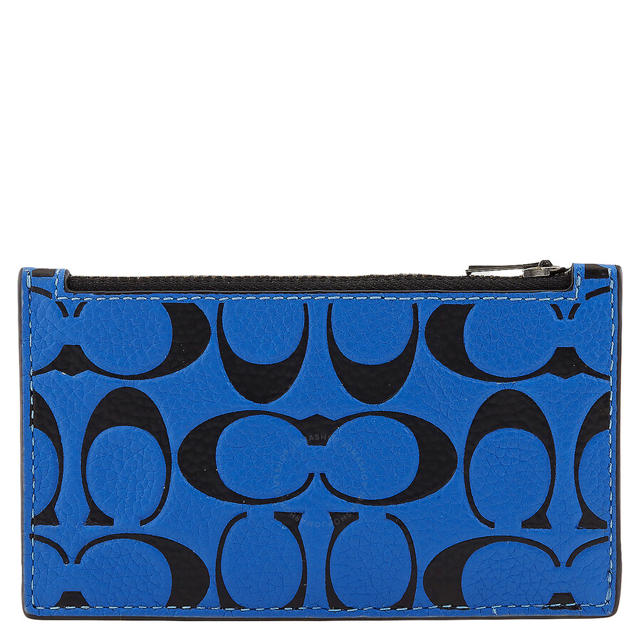 Coach Signature Leather Zip Card Case CA293 TXV 195031560521 Handbags