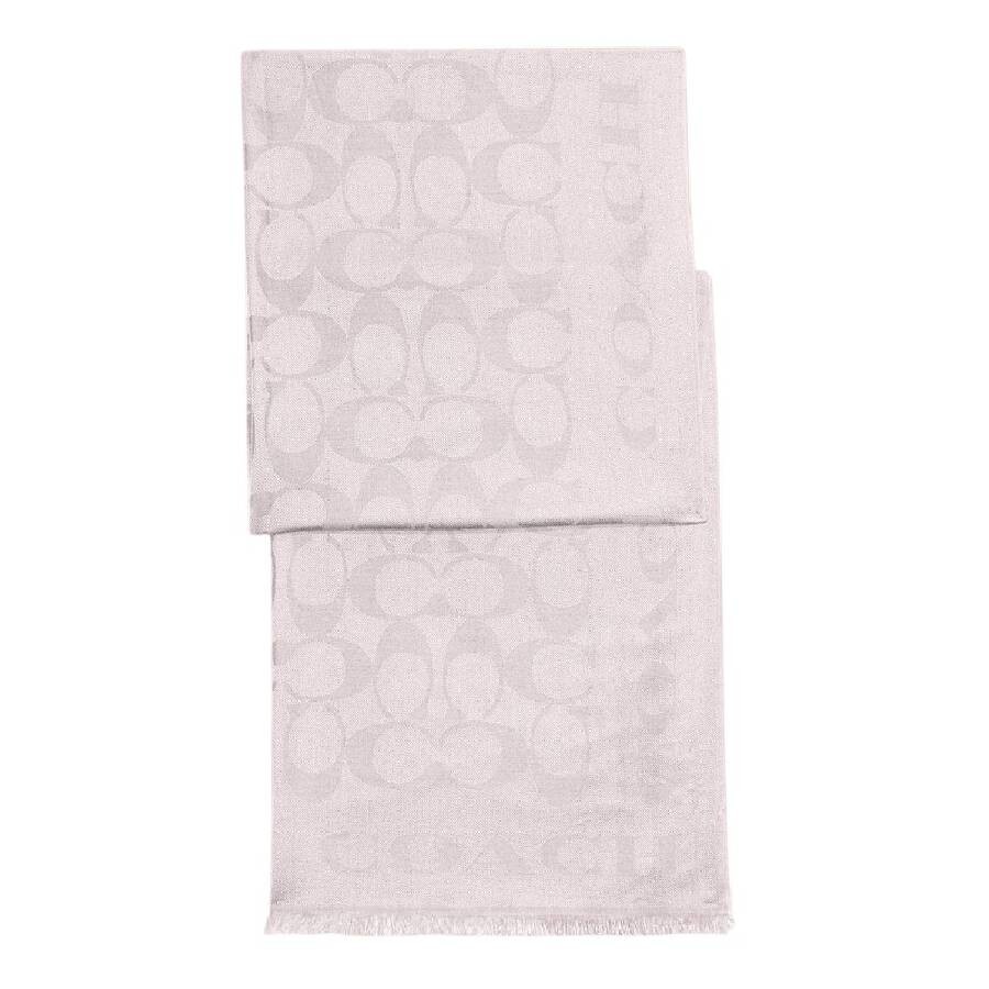 Signature Logo Silk and Cotton Stole