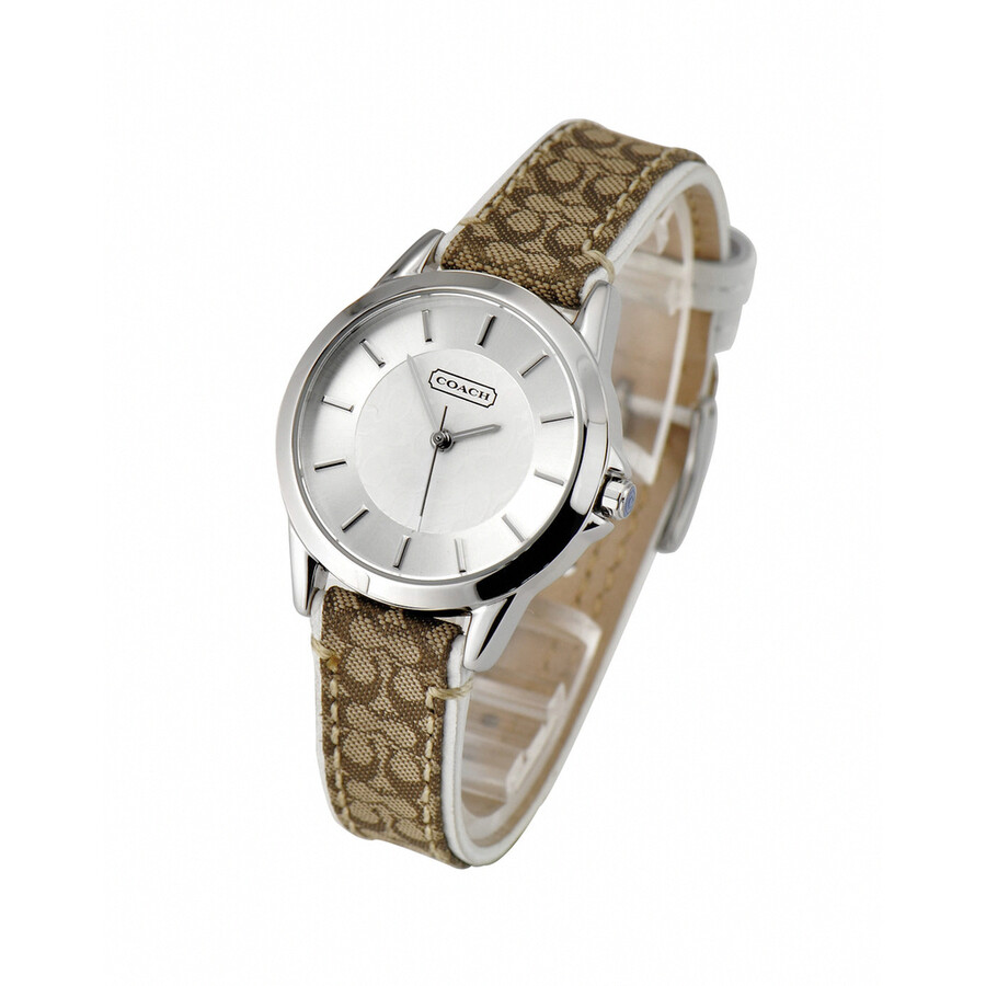 ⑮　まな Coach Signature Silver Dial Ladies Watch 14501526 - Watches