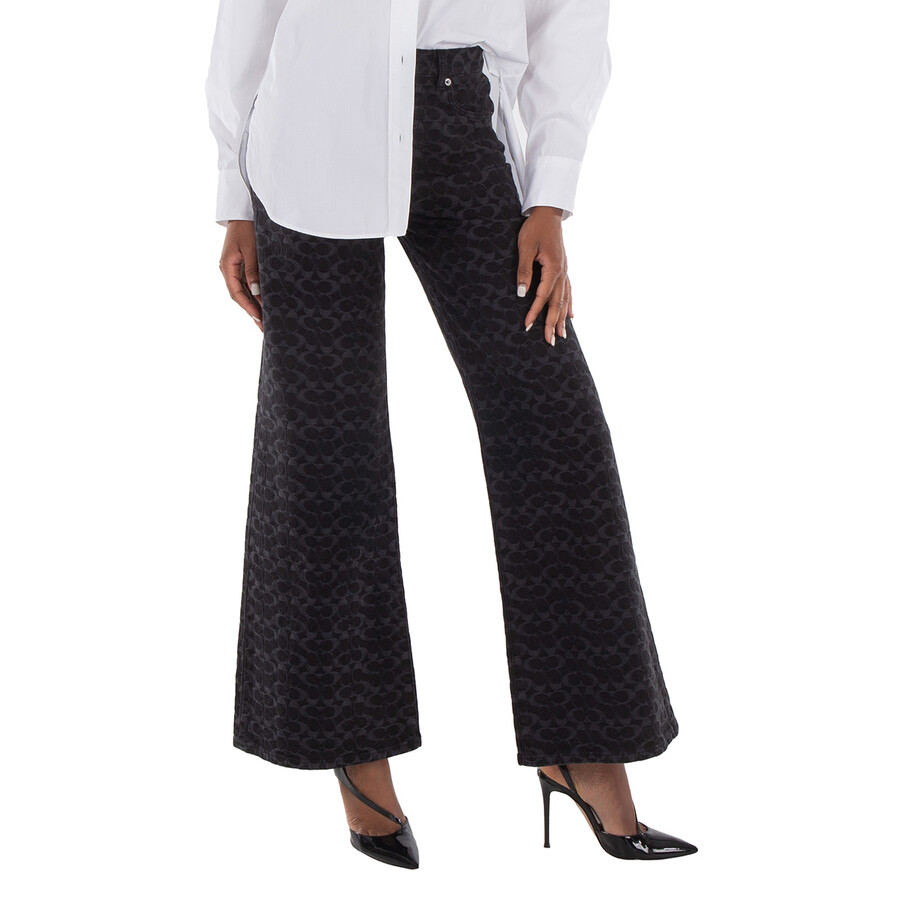 Signature Wide-Leg Denim Jeans