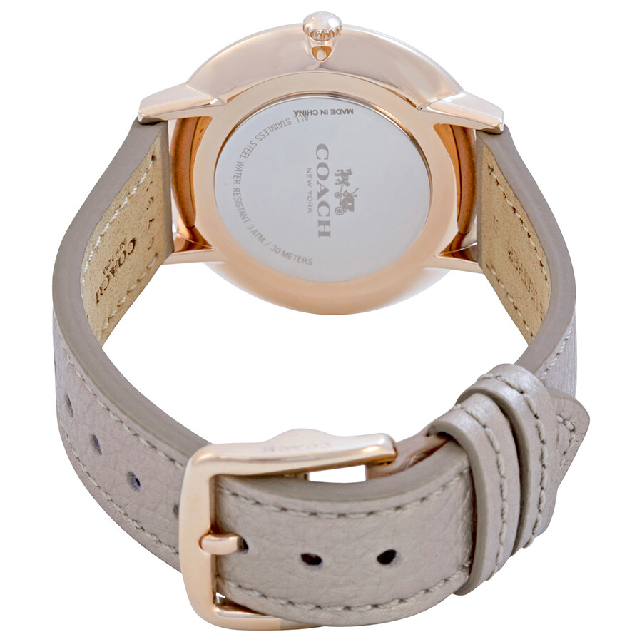 Coach Slim Easton Silver Dial Ladies Leather Watch 14502684 Coach Watches
