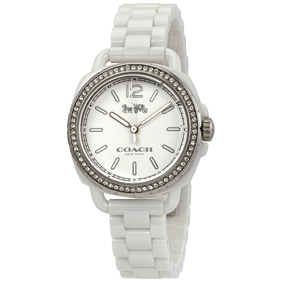 Coach Tatum White Dial White Ceramic Ladies Watch 14502601 885997200059 ...