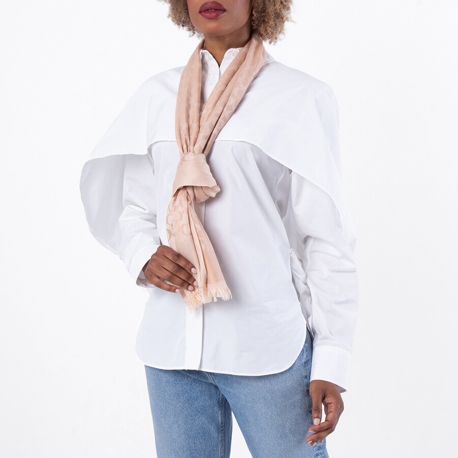 Womens Two-Tone Classic Logo Shawl