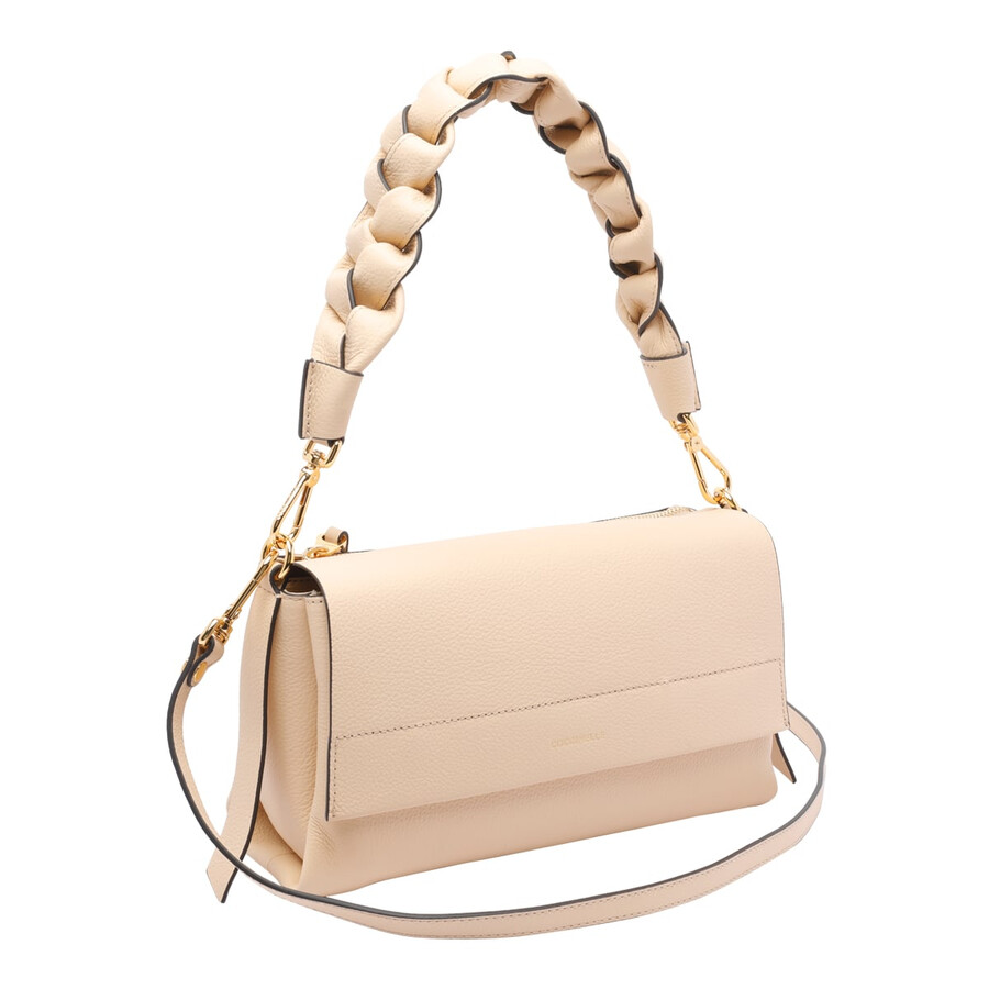 Coccinelle Boheme Grana Double Shoulder Bag In Sand