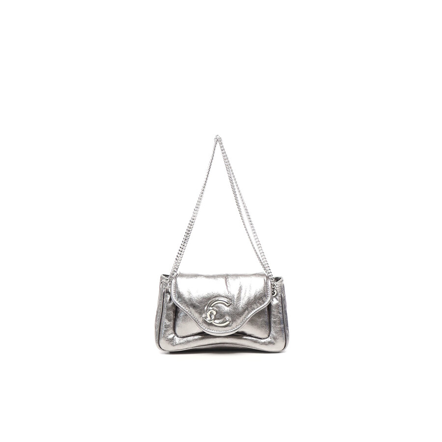 Coccinelle C-me Fluffy Bag In Silver
