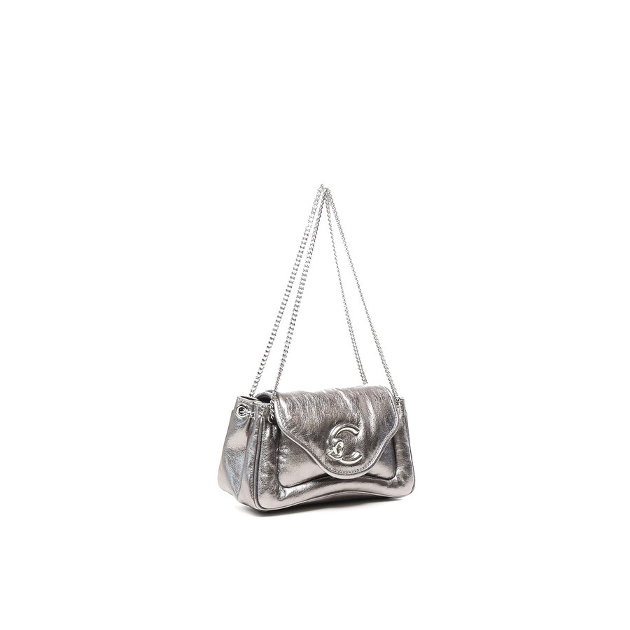 Coccinelle C-me Fluffy Bag In Silver