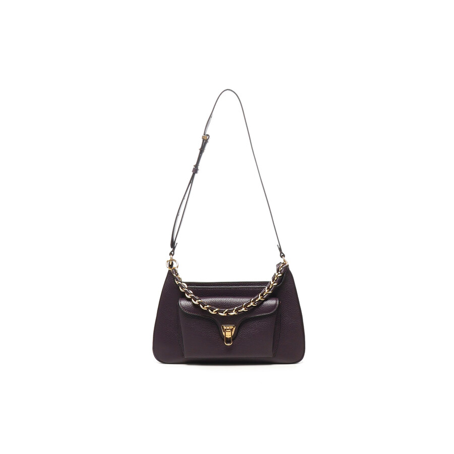 Coccinelle Beat Chain-handle Shoulder Bag In Purple