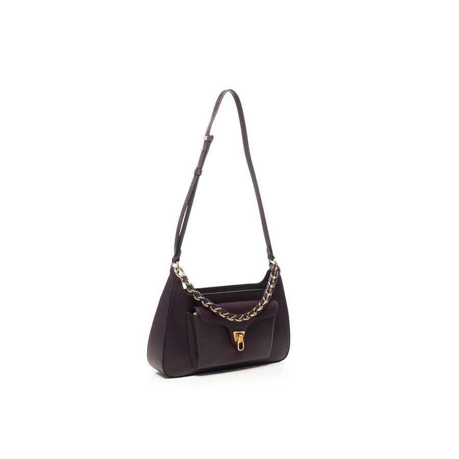 Coccinelle Beat Chain-handle Shoulder Bag In Purple