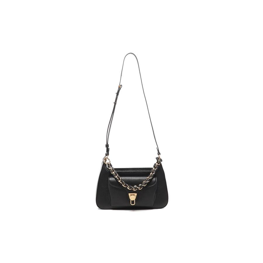 Coccinelle Leather Shoulder Bag In Black