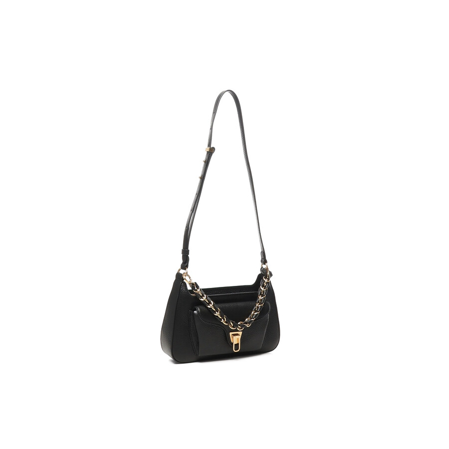 Coccinelle Leather Shoulder Bag In Black