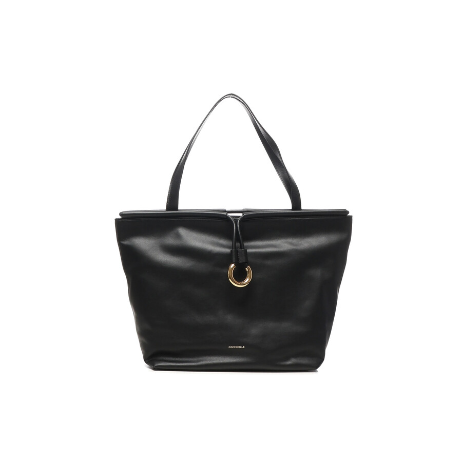 Coccinelle Leather Tote Bag In Black