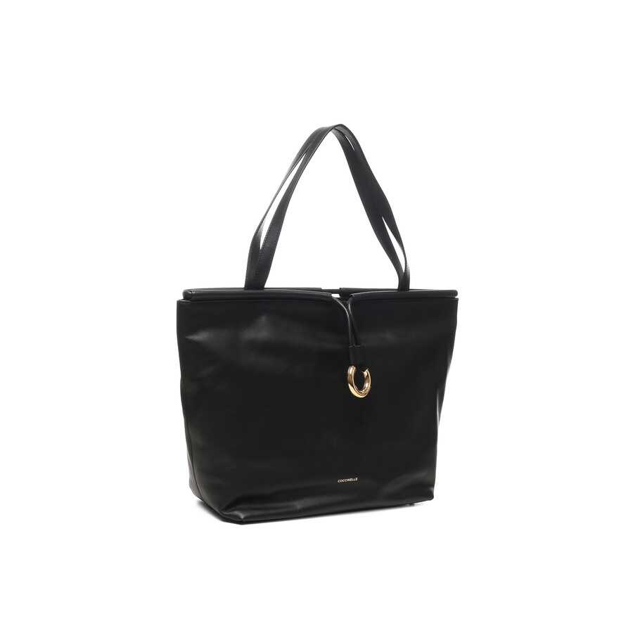 Coccinelle Leather Tote Bag In Black