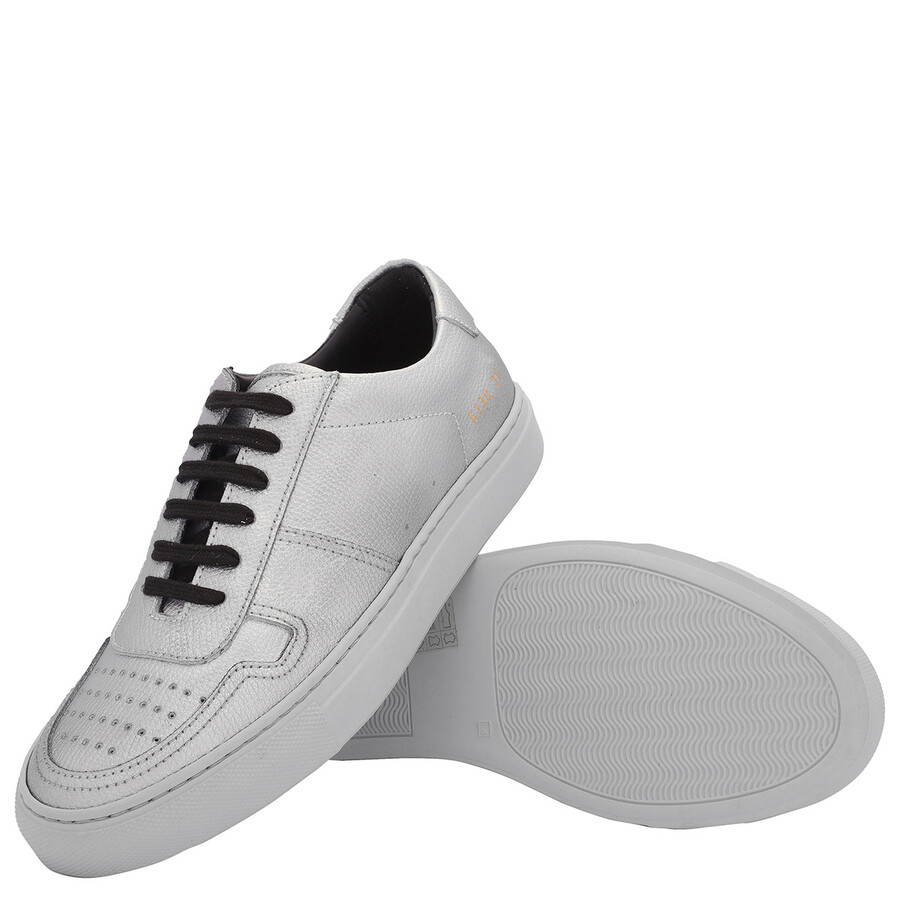 Common Projects Bball Classic Low-top Sneakers In Silver Tone