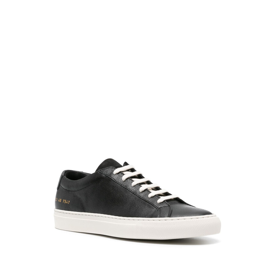 Common Projects Black Achilles Leather Sneakers In Black
