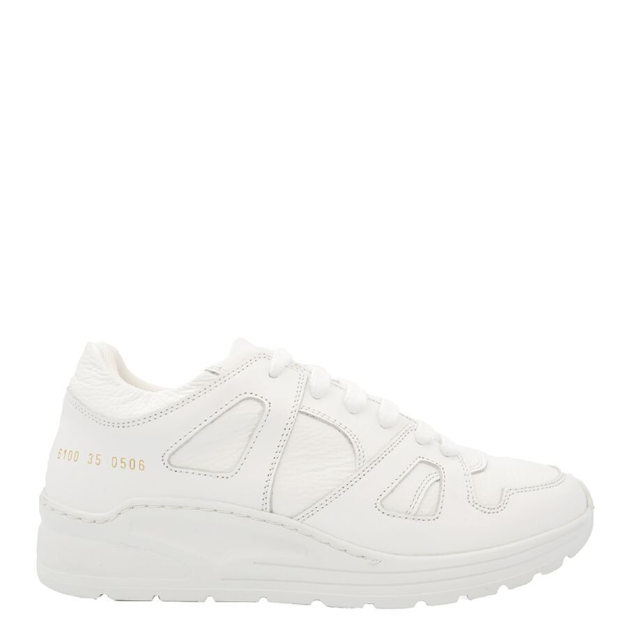 Shop Common Projects White Leather Track Technical Low-top Sneakers