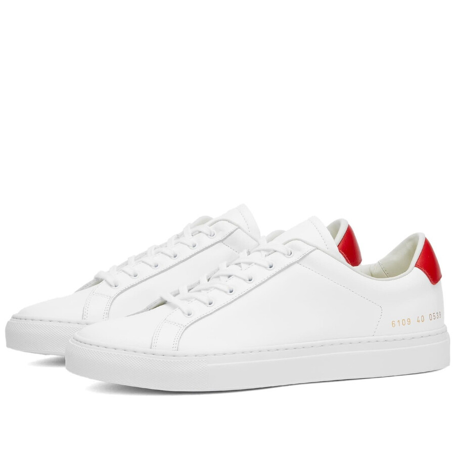 Common Projects Womens Retro Classic Low Top Sneakers In Red