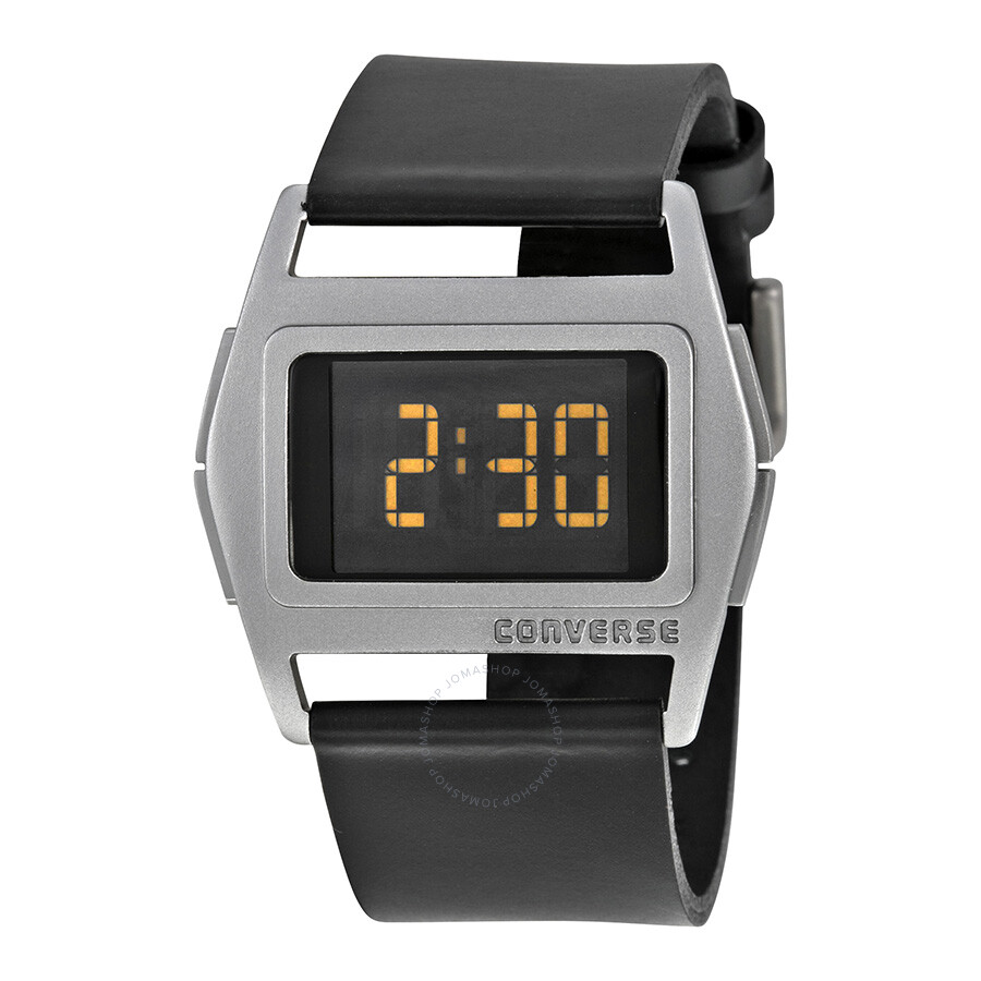 Converse Lowboy Digital Dial Black Leather Unisex Watch VR 005 005