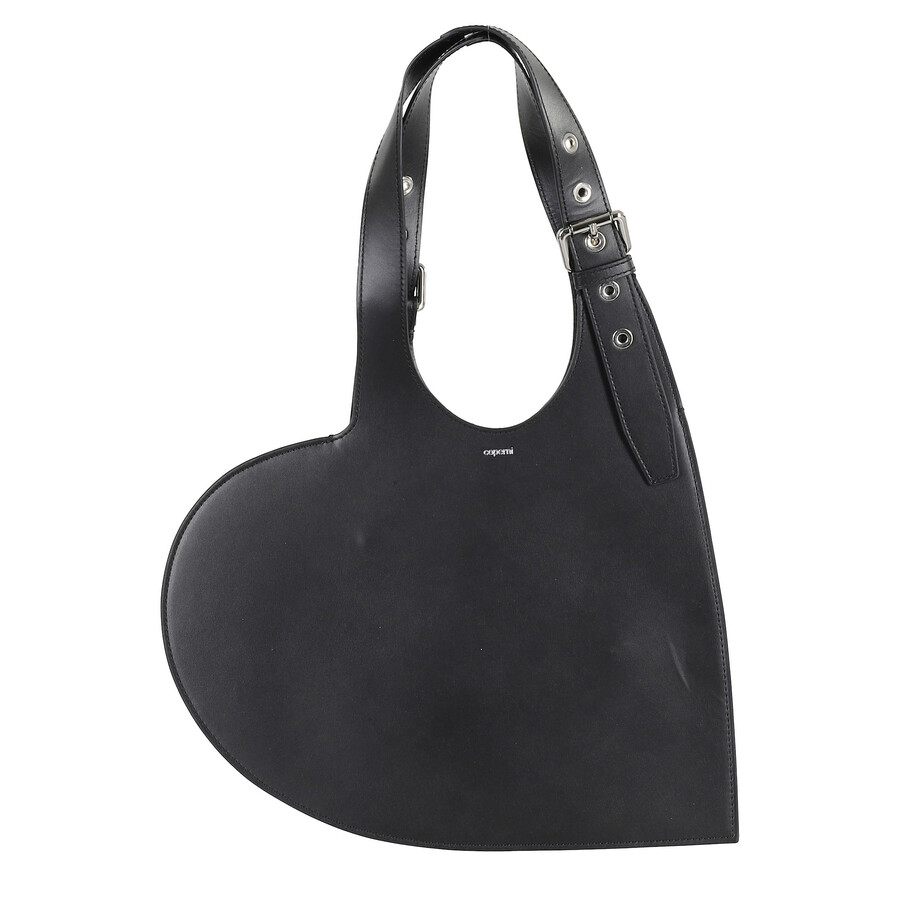 Coperni Asymmetrical Heart-shaped Shoulder Bag In Black