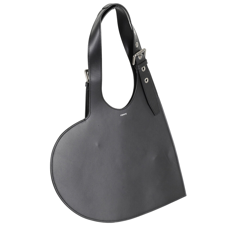 Coperni Asymmetrical Heart-shaped Shoulder Bag In Black