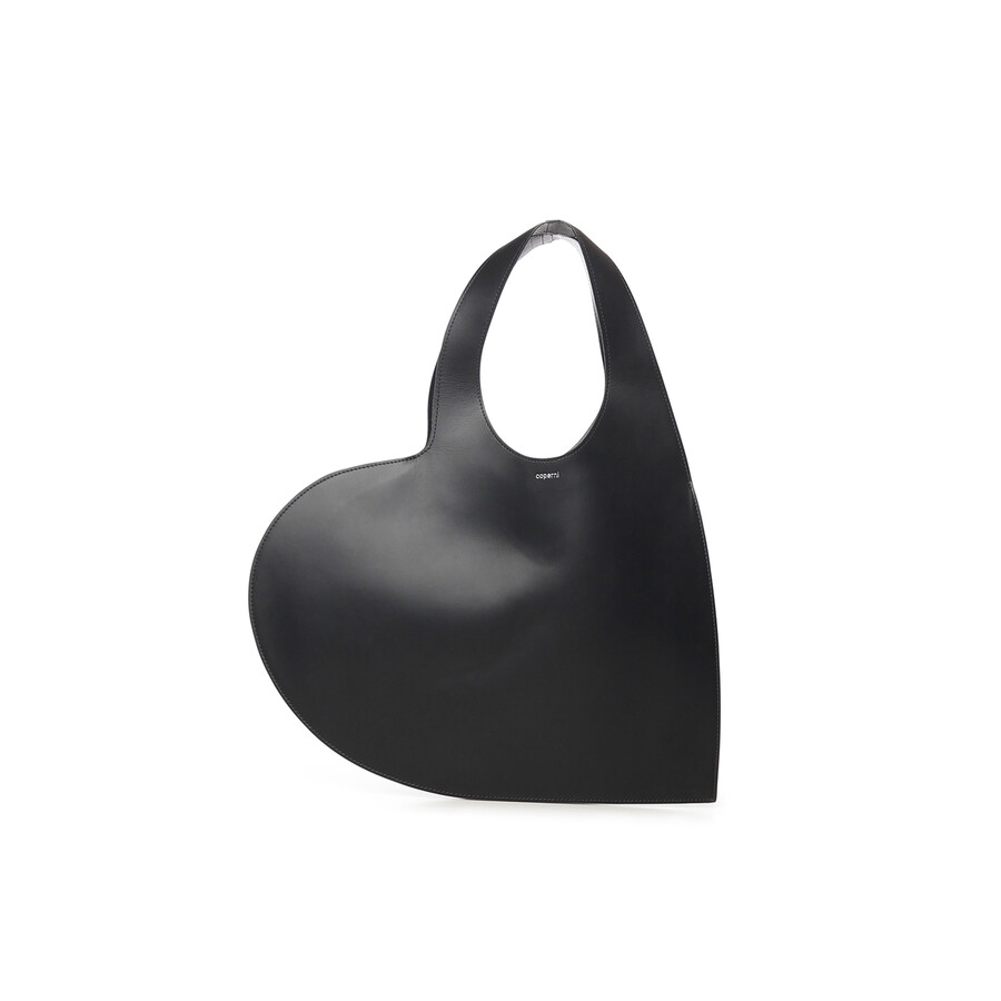 Coperni Asymmetrical Heart-shaped Shoulder Bag In Black