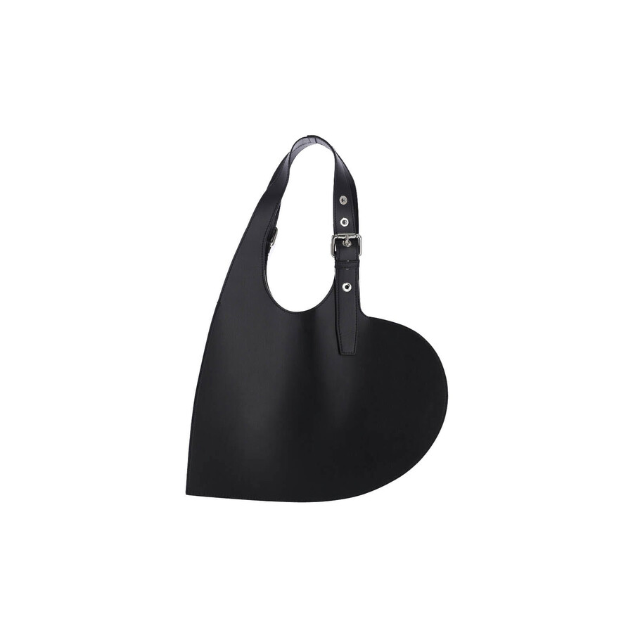 Coperni Asymmetrical Heart-shaped Shoulder Bag In Black
