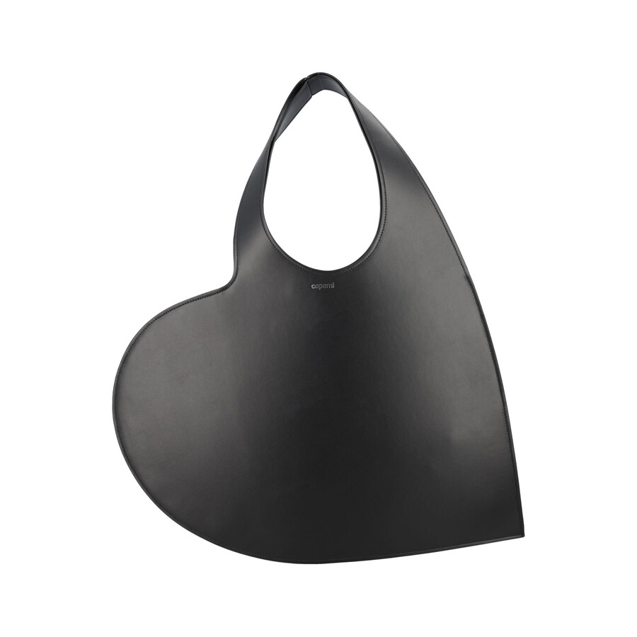 Coperni Asymmetrical Heart-shaped Shoulder Bag In Black