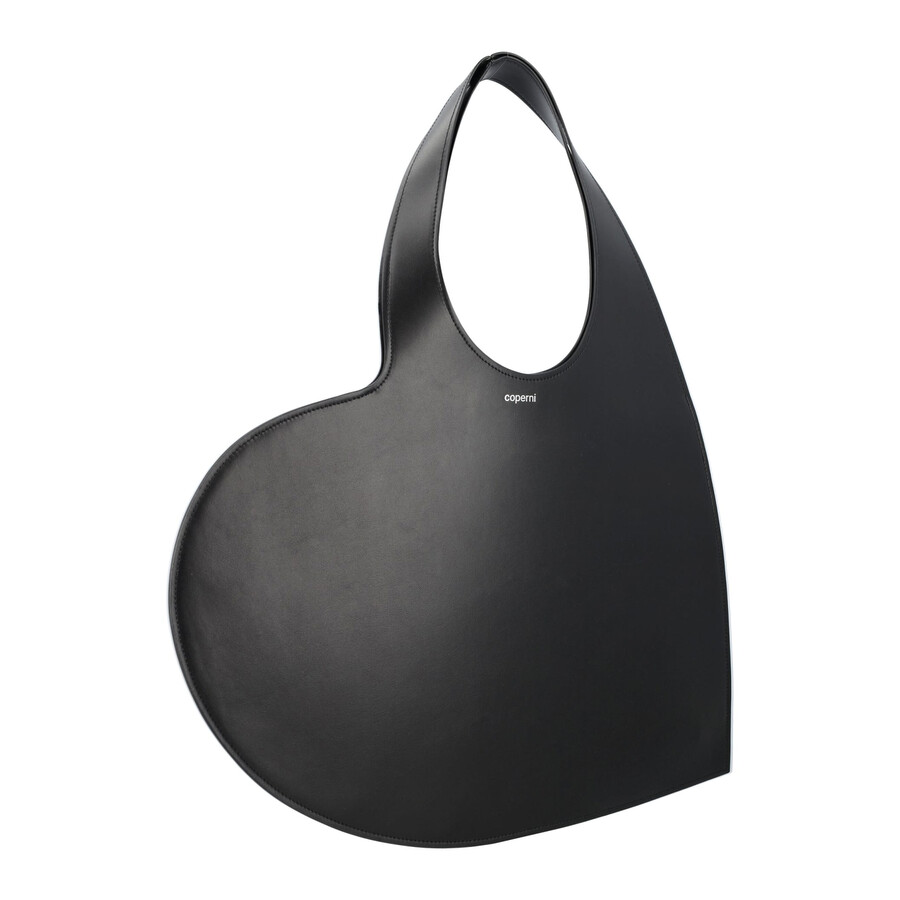 Coperni Asymmetrical Heart-shaped Shoulder Bag In Black
