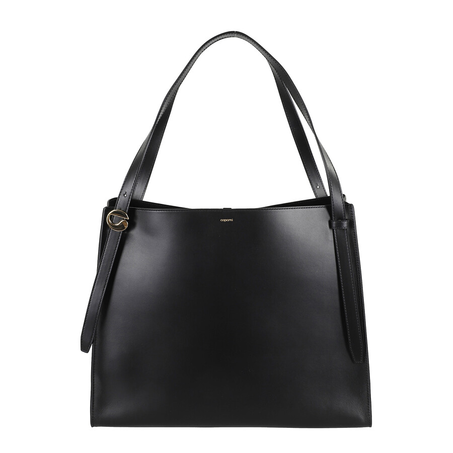 Coperni Black Shoulder Bag With Logo Detail And Logo Lettering On The Front In Leather Woman In Black